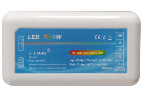 LED Strip 12-24V 288W RGB+W 4 Zone Controller