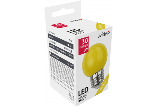 Decor LED bulbs G45 1W E27 Yellow