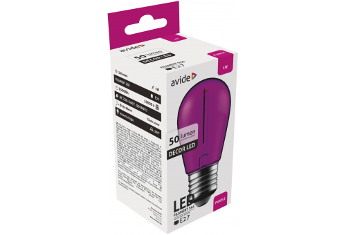 Decor LED Filament bulb  1W E27 Purple