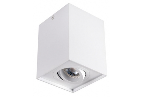 GU10 Spot Light Square White Swivel