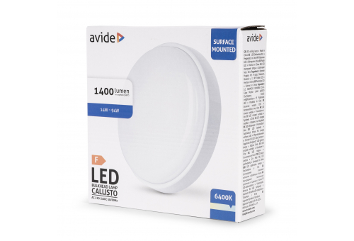 Avide Value Cseppálló Mennyezeti Lámpa Callisto Kerek IP54 14W CW 6400K fehér