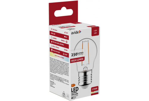 Avide LED Filament Mini Globe 2.5W E27 360° WW 2700K