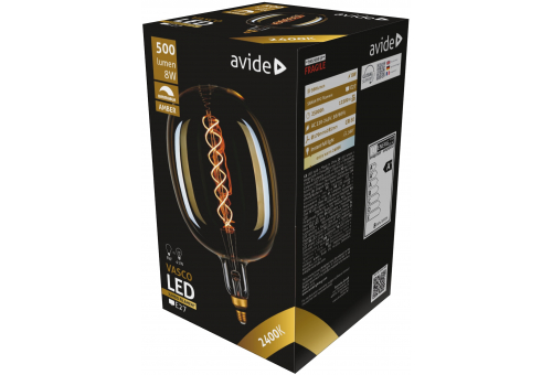 LED Jumbo Filament Vasco 170x285mm Amber 8W E27 2400K Dimmable