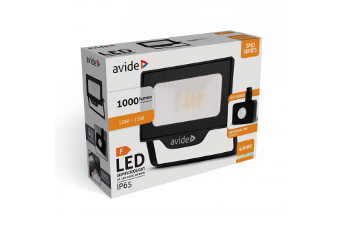 Avide LED Reflektor SMD 10W NW 4000K Gyorscsat.+Opc.PIR