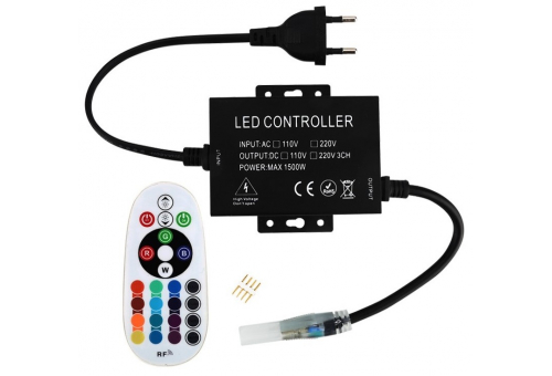 LED Strip 220V RGB RF Remote and Controller for max. 100m LED-strip