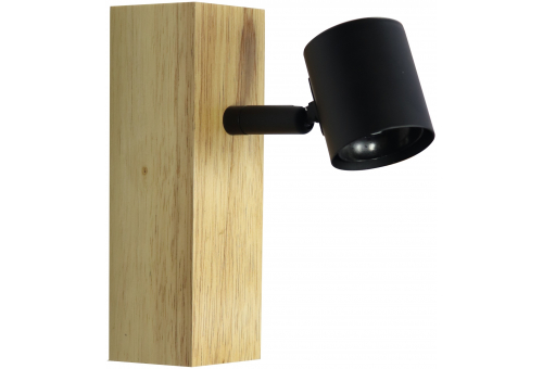 Wall Lamp Madeline 1xE27 Socket Wood/Black