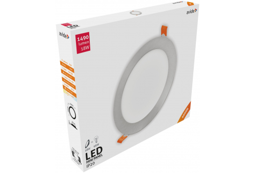 Avide LED Beépíthető Kerek Mennyezeti Lámpa ALU Szatén Nikkel 18W NW 4000K