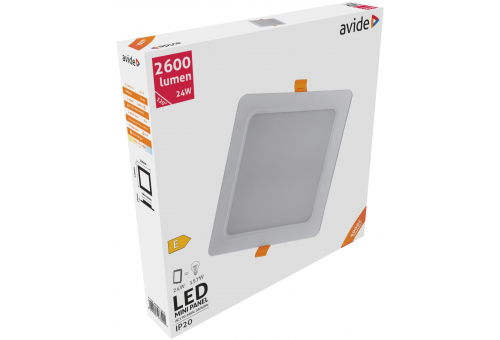 LED Ceiling Lamp Recessed Panel Square Plastic 24W NW 4000K