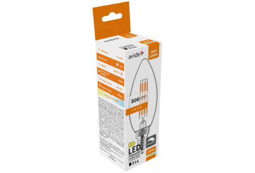 LED Filament Candle 5.9W E14 NW 4000K Dimmable