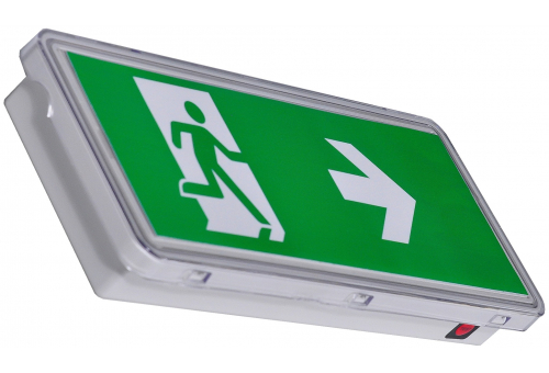 Exit Light Surface mounted with horizontal sign IP65