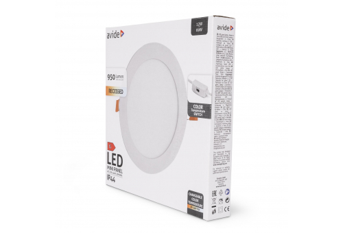 Avide LED Beépíthető Kerek Mennyezeti Lámpa ALU 12W CCT IP44/IP44