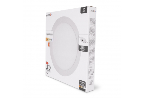 Avide LED Beépíthető Kerek Mennyezeti Lámpa ALU 18W CCT IP44/IP44