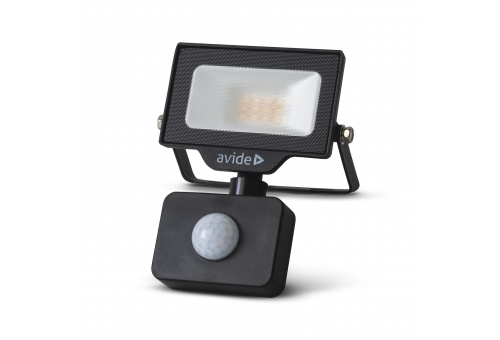 LED Frosted Flood Light Slim SMD 10W NW 4000K PIR with Quick Connector