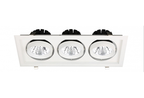 Avide LED Downlight Sein Négyzetes 3x30W IP20 8400lm 20° NW 4000K